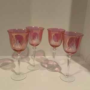 Pink Champagne/Wine Glasses